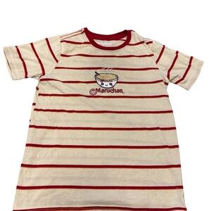 Kids' Maruchan Ramen Noodle Bowl Striped Ringer T-Shirt Size 8